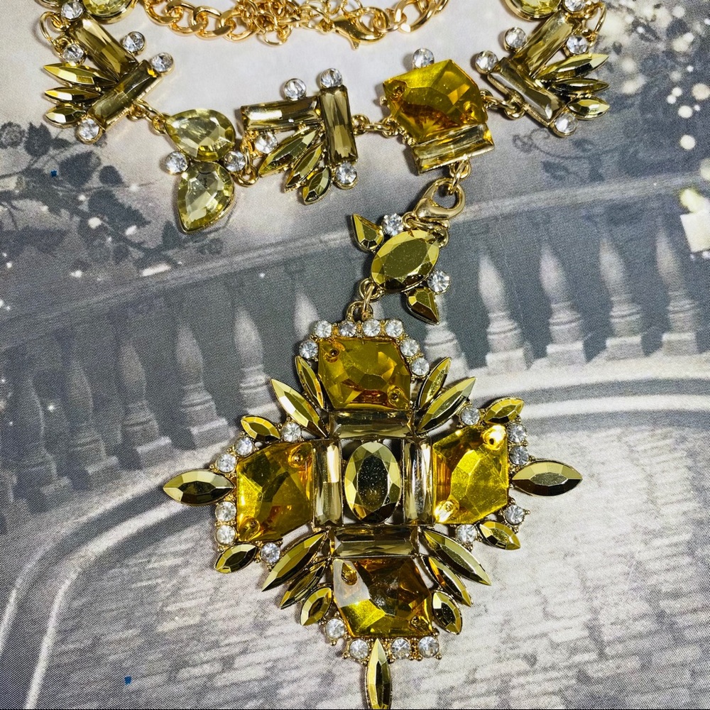 Sexy Gold Crystal Choker Gothic Cross Necklace - Picture 2 of 11
